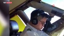 Pilot uçuş sırasında uyudu, yardımcısı video çekti