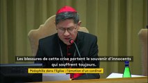 Les larmes d'un cardinal lors de l'ouverture de la conférence historique sur les actes pédophiles dans l'Eglise