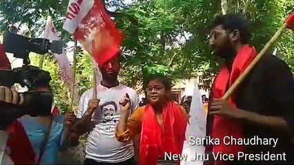 New Jnu Vice President addressing Students _ Sarika Chaudhary