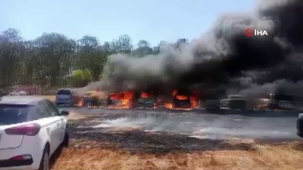 - Hindistan’da otoparktaki 300 araç cayır cayır yandı
