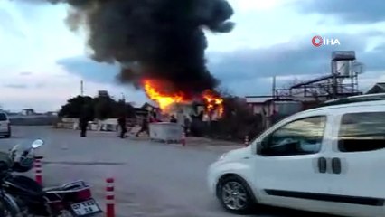 Manavgat’ta konteyner yangını