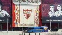 Sevilla-Barcelona: Llegadas del Sevilla y del Barcelona al Ramón Sánchez Pizjuán