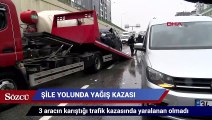 Kar yağışı zincirleme kazaya neden oldu