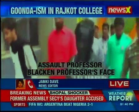 ABVP activists attack Professor in Rajkot; assault Professor blacken Professor's