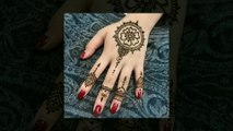 Make stylish round shape henna design for back hand gol tikki mehndi design 2019 MMP