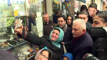 Binali Yıldırım, Sarıyer'de esnafı ziyaret etti - İSTANBUL