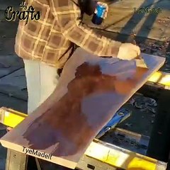 Incrediblem epoxy electricity woodworking