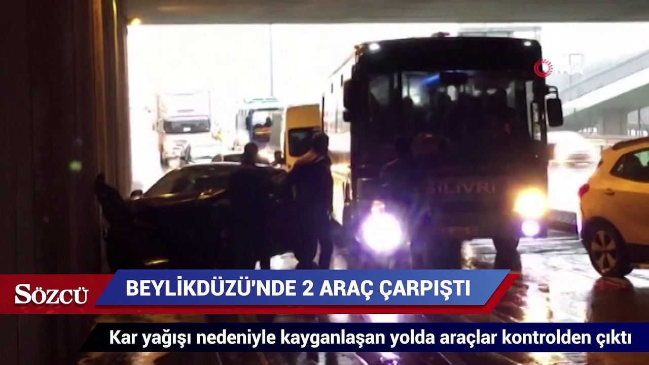 Beylikdüzü'nde kaza! Trafik durma noktasına geldi