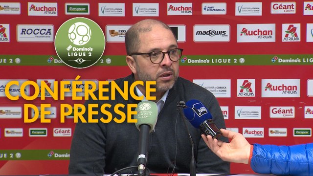 Conférence de presse AC Ajaccio - AJ Auxerre (2-1) : Olivier PANTALONI (ACA) - Pablo CORREA (AJA) - 2018/2019