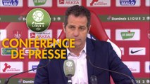 Conférence de presse Stade Brestois 29 - Grenoble Foot 38 (3-1) : Jean-Marc FURLAN (BREST) - Philippe  HINSCHBERGER (GF38) - 2018/2019