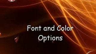 08 Fonts And Color Options