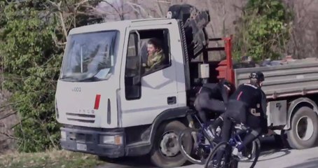 Accident entre un cycliste et un camion