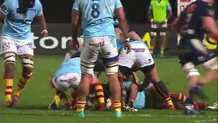 TOP 14 - Essai Léo BERDEU (SUA) - Perpignan - Agen - J17 - Saison 2018/2019