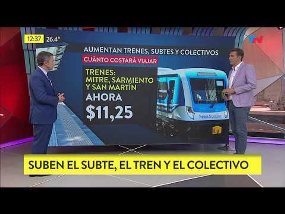 Sube el tren, el subte y el coletctivo