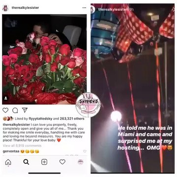 Gervonta Davis surprises Ari with balloons and flowers, at her club event; Ari shares the loving moment on her IG Live