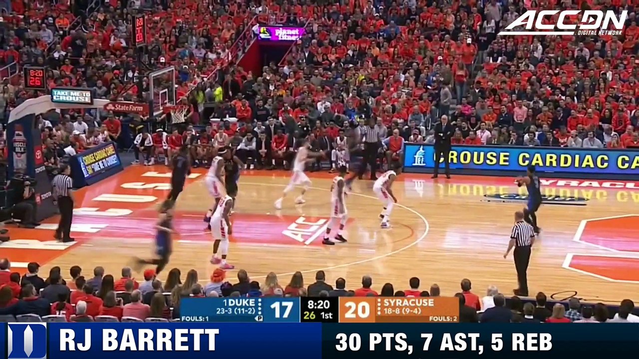 Duke's RJ Barrett Steps Up To Deliver Duke A Win
