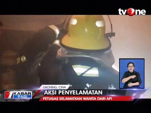Penyelamatan Dramatis Wanita Korban Kebakaran Apartemen