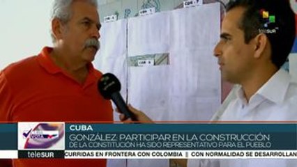 Cubanos votan en el referendo constitucional