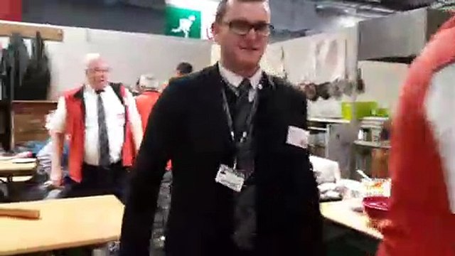 La réserve des éleveurs de vaches Rouges des Prés au Salon de l'agriculture à Paris.