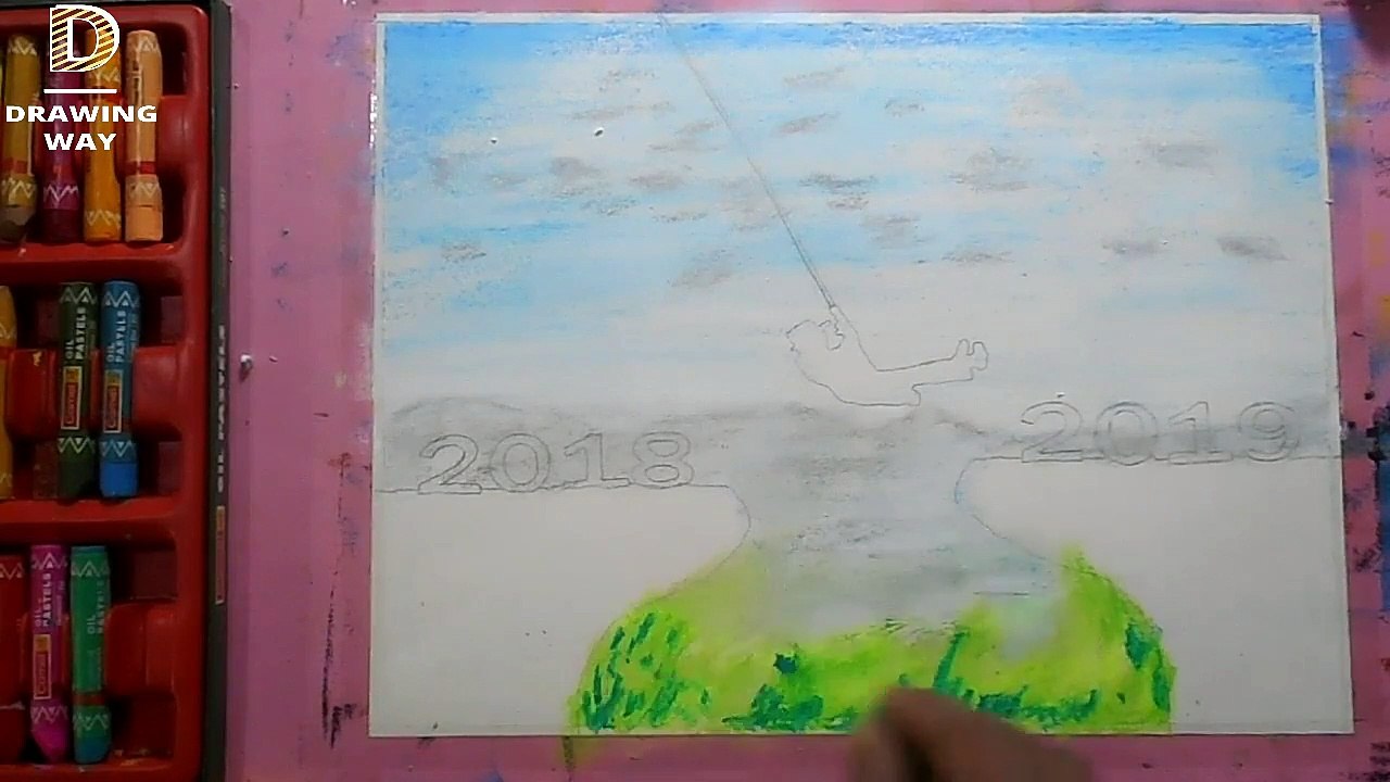 New year special drawing _ 2018 jump to 2019 ( 372 )