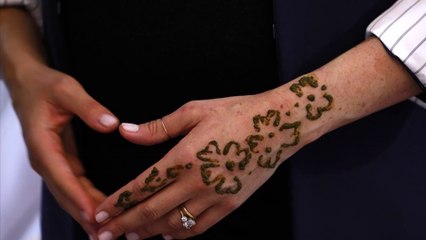 Meghan Markle has a temporary tattoo to celebrate her pregnancy as she visits Morocco