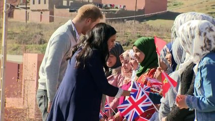 The Duke and Duchess of Sussex visit girls school in Morocco