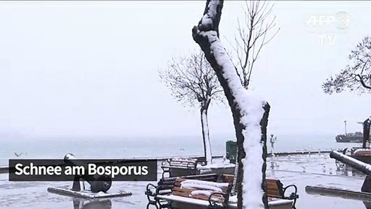 Schnee am Bosporus: Istanbul liegt unter einer weißen Decke