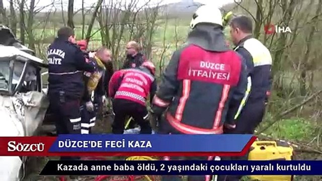 Feci kazada sürücü ve eşi öldü