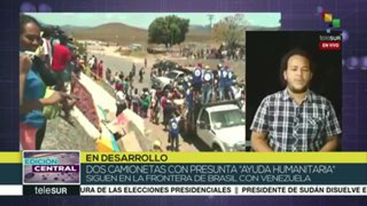 Venezuela: Sin éxito, la entrega de ayuda humanitaria desde "Brasil"