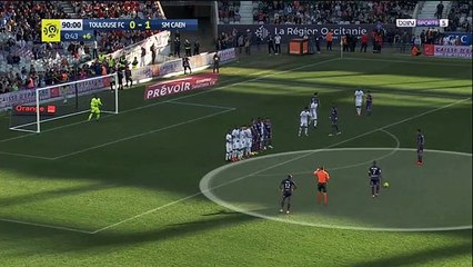 Résumé Toulouse 1-1 Caen but Max Gradel 90'+1'