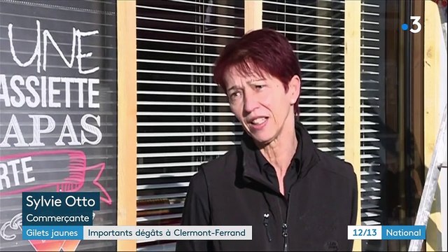 Gilets jaunes : importants dégâts à Clermont-Ferrand