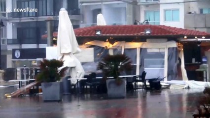 Gigantic storm thrashes against coast of Malta, flooding towns and resorts