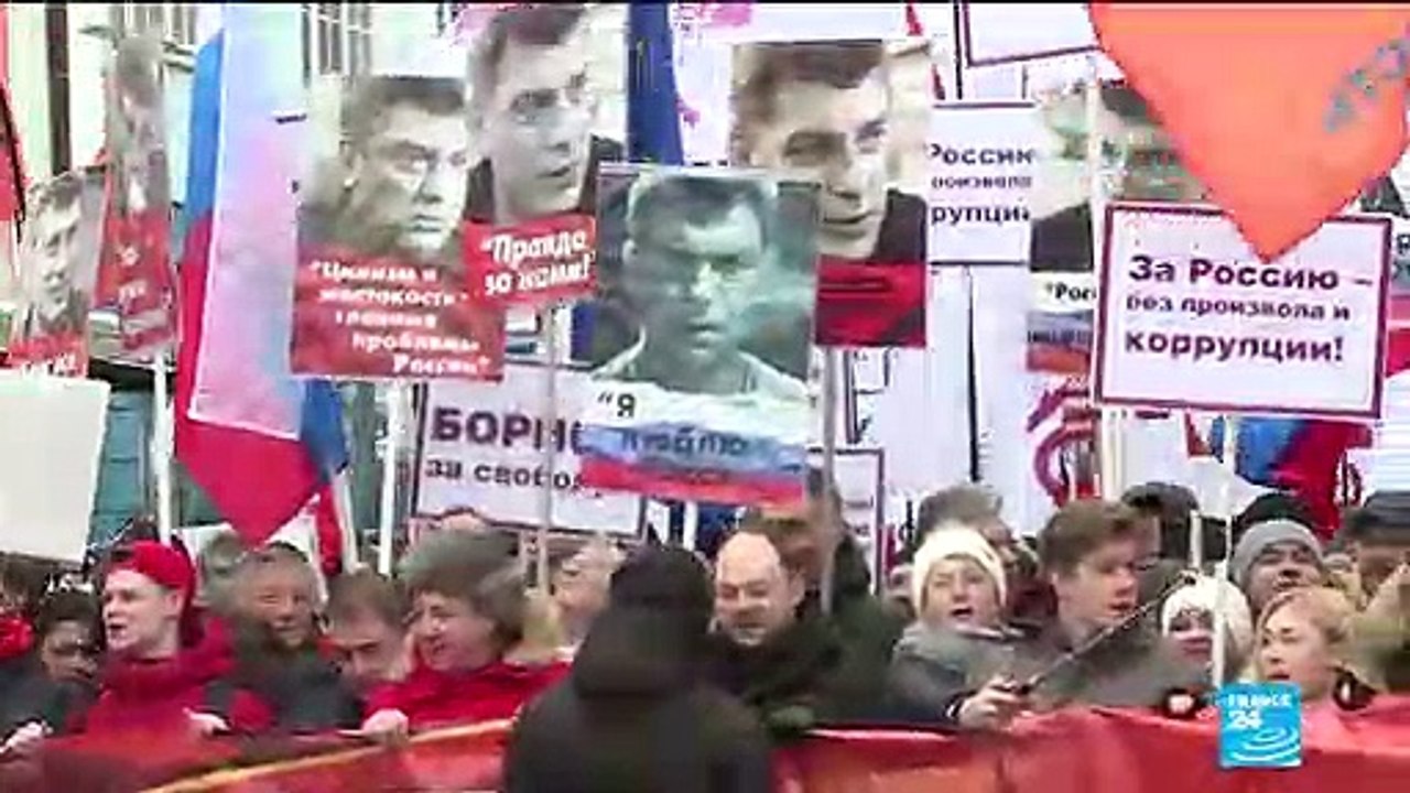 À Moscou, une marche en mémoire de l'opposant Boris Nemtsov assassiné il y a quatre ans