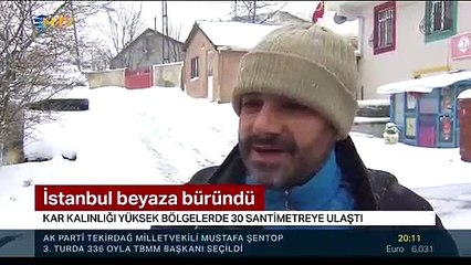 İstanbul pazar gününe kar yağışı ile uyandılar