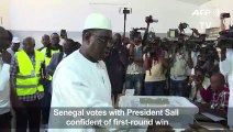 Senegal's Macky Sall hails turnout in presidential poll