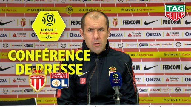 Conférence de presse AS Monaco - Olympique Lyonnais (2-0) : Leonardo JARDIM (ASM) - Bruno GENESIO (OL) / 2018-19