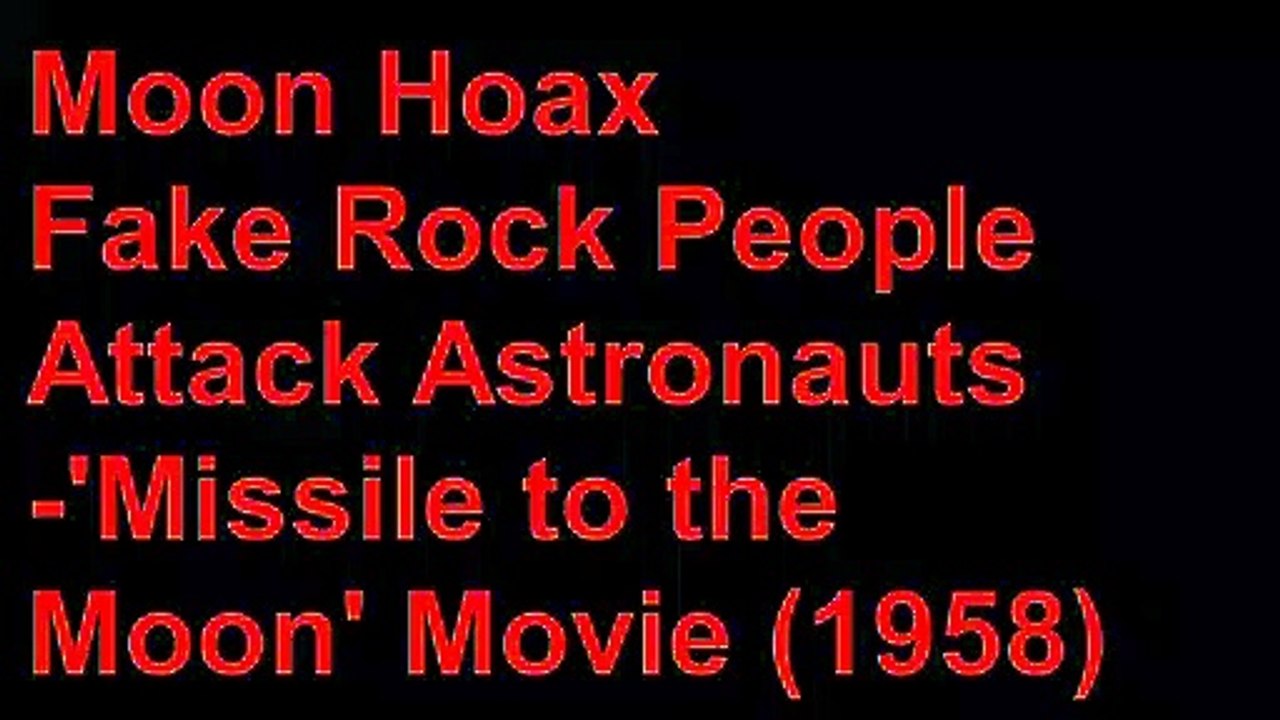Moon Hoax -Fake Rock People Attack Astronauts