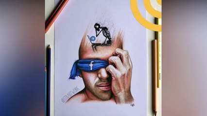 ARTISTA CRIA ILUSTRAÇÕES COM CRÍTICAS À SOCIEDADE MODERNA E SUAS TECNOLOGIAS