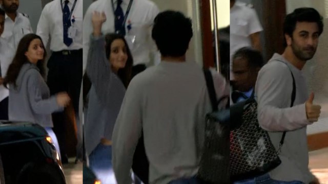 Alia Bhatt,Ranbir Kapoor & Karan Johar spotted at the Airport: Watch Video| FilmiBeat