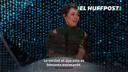 El espontáneo discurso de Olivia Colman al recoger el Oscar a mejor actriz