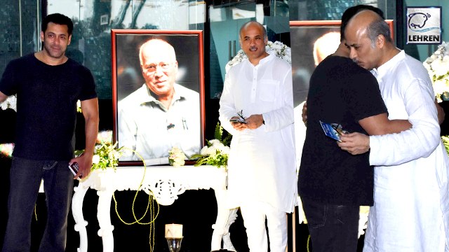 Salman Khan Gets Emotional At Raj Kumar Barjatya's Prayer Meet | Madhuri Dixit, Amrita Rao