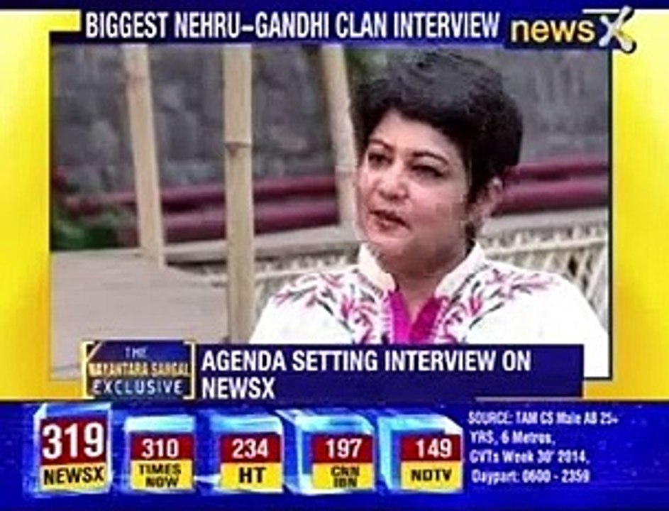 Nehru’s niece’s first political interview on NewsX