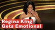 Regina King Gets Emotional While Accepting Her Academy Award For Best Supporting Actress
