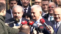 Eski Meclis Başkanı Binali Yıldırım ve Meclis Başkanı Mustafa Şentop görüşme sonrası açıklamalarda bulundular