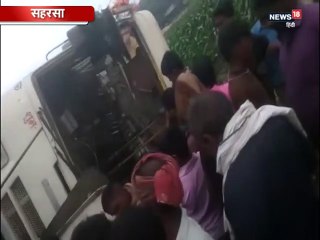 यात्रियों से भरी बस अनियंत्रित होकर पलटी, ढ़ाई दर्जन लोग हुए घायल