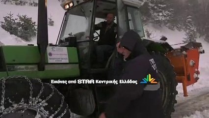 Χιονοθύελλα συνεχίζει να χτυπά την Εύβοια