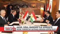 Hulusi Akar, oğul Barzani'yle sözde 'Kürdistan' bayraklı masada bir araya geldi