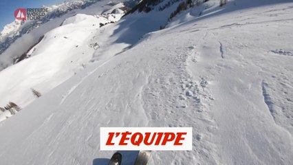 Download Video: Le run spectaculaire d'Hedvig Wessel en caméra embarquée - Adrénaline - Ski freeride