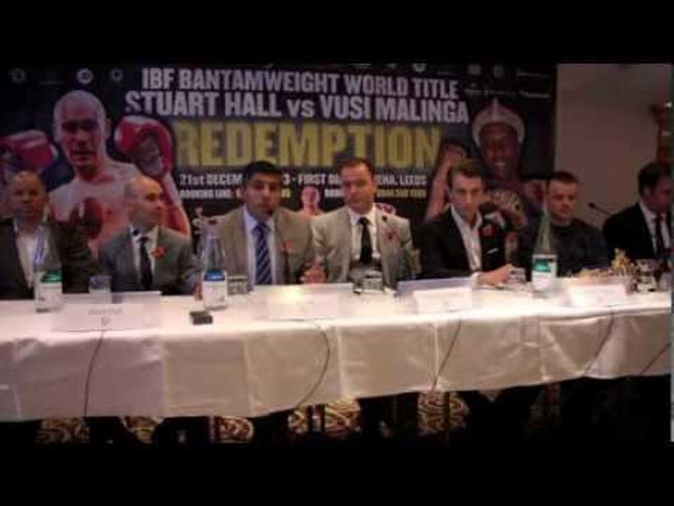 STUART HALL v VUSI MALINGA (IBF TITLE) PRESS CONF. (WITH DENNIS HOBSON, FRANKIE GAVIN & ASIF VALI)