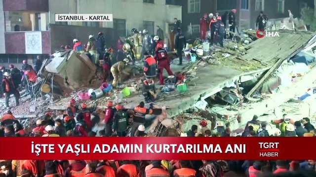 Yaşlı Adam Kartal'daki Çöken Binanın Enkazından Böyle Kurtarıldı